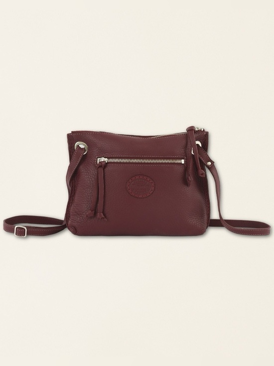 Roots Handbags - Roots Edie Bag Cervino Leather Dark Burgundy